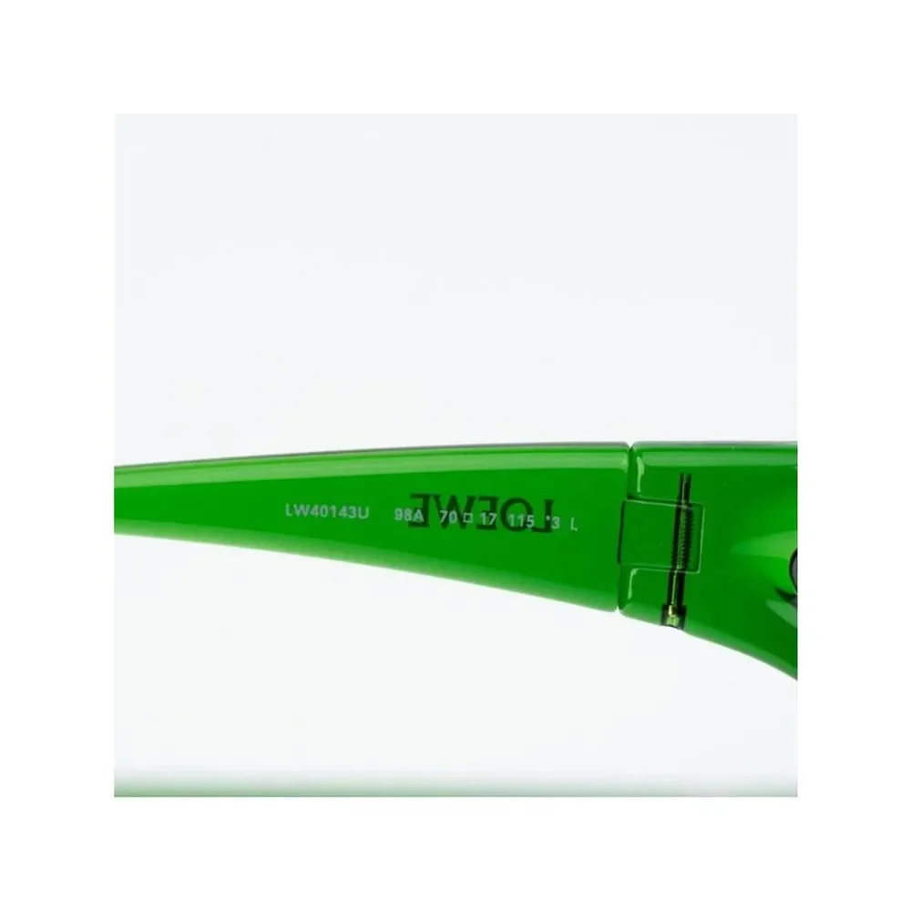 Loewe x PAULA'S IBIZA Men Sunglasses Green Smoke Wraparound LW40143U 98A